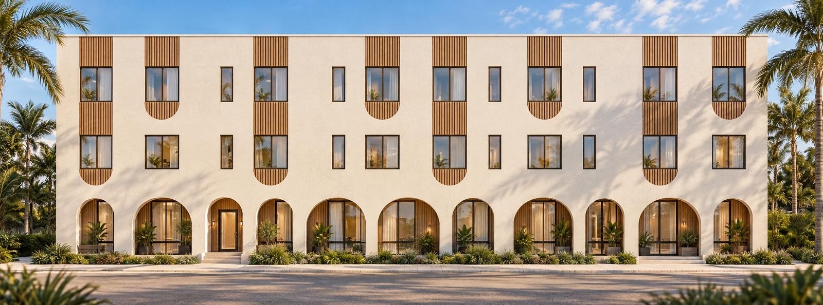 Rendering of 612 13th Ave West, a three story residential building in Bradenton, Florida